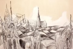 Illumination of Vienna, 95 x 120 cm, Mischtechnik auf Leinwand, 2021, Teresidi