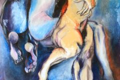 Passion, 154 x 94 cm, Kreide auf Holz, 2009, Teresidi Katerina