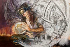 You will be given Light, 90 x 135cm oil on canvas, 2022 Teresidi