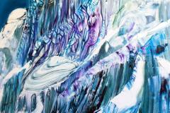 Gletscher, ca. 135 x 95cm, Acryl und Mischtechnik auf Leinwand, 2017, Teresidi Katerina