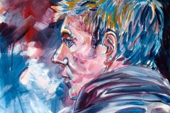SOLD Gemaltes Portrait von Christian Skerlec,  80 x 60 cm, Öl auf Leinwand, 2019