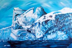 Gemälde Eisberg, Acryl auf Leinwand, 95 x 135 cm, 2017, Teresidi Katerina