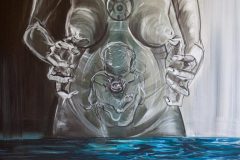 Gemälde Cyborg Mercury, 110 x 80 cm, Acryl auf Leinwand, 2019, Teresidi Katerina