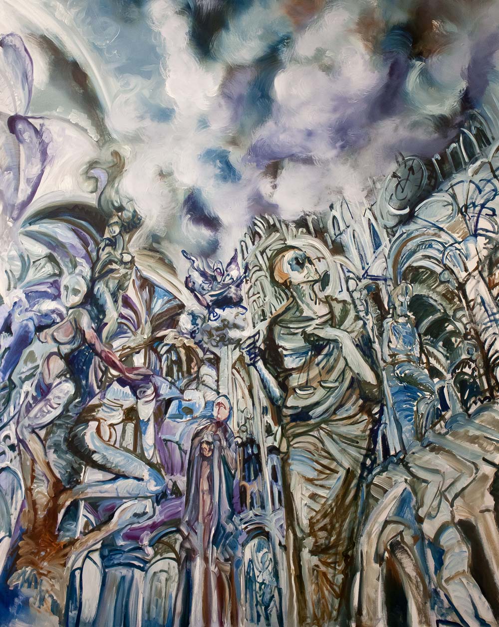Gemälde Auf der Suche nach dem Himmelstor,100 x 80 cm, Öl auf Leinwand, 2020 Teresidi